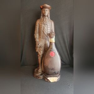 William Penn Statue Antique Whiskey Bottle Chalkware PDecanter Figure Ad Displ